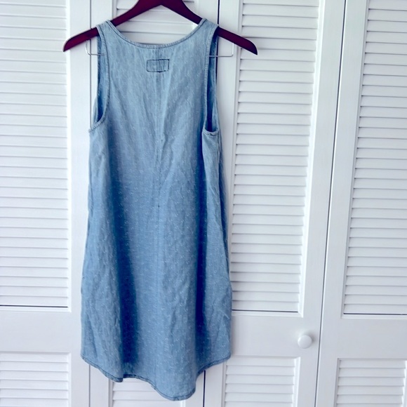 Current Elliott The Woven Tank Dress Flag Dobby, size 1 (small), chambray blue - Picture 3 of 5